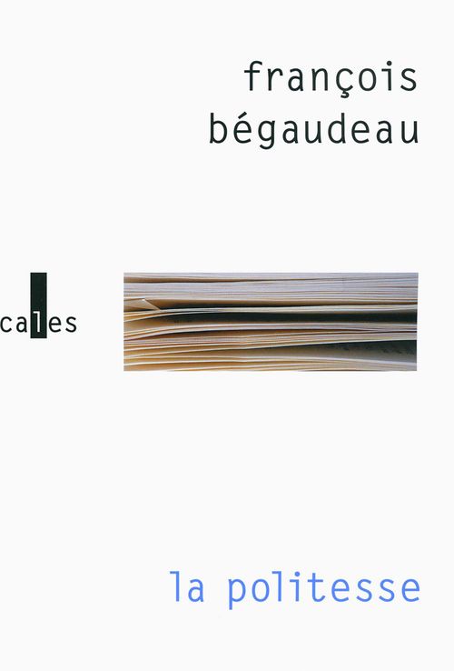 Couverture ebook de La politesse, de François Bégaudeau
