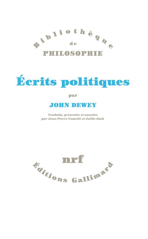 Couverture ebook de Écrits politiques, de John Dewey