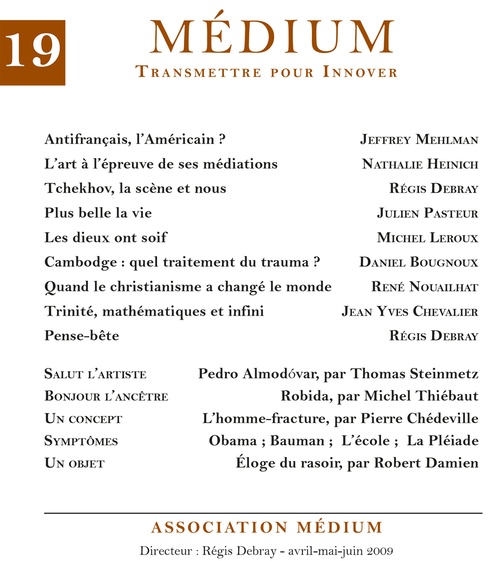 Couverture ebook de Médium n°19, avril-juin 2009, de Collectif