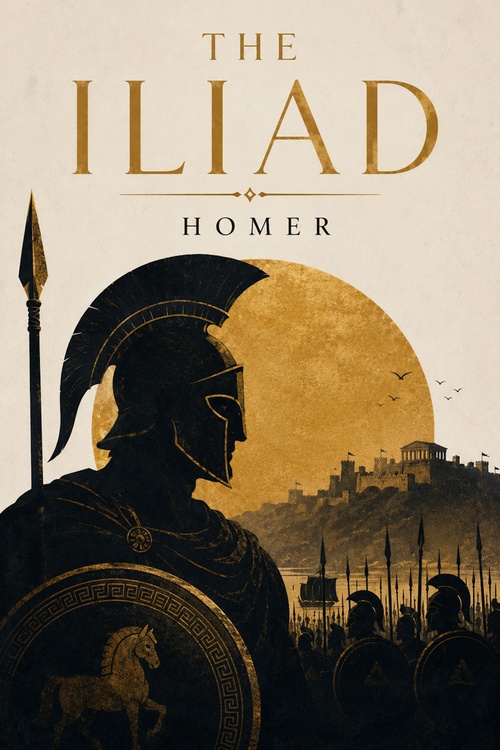 Couverture ebook de The Iliad, de Homer