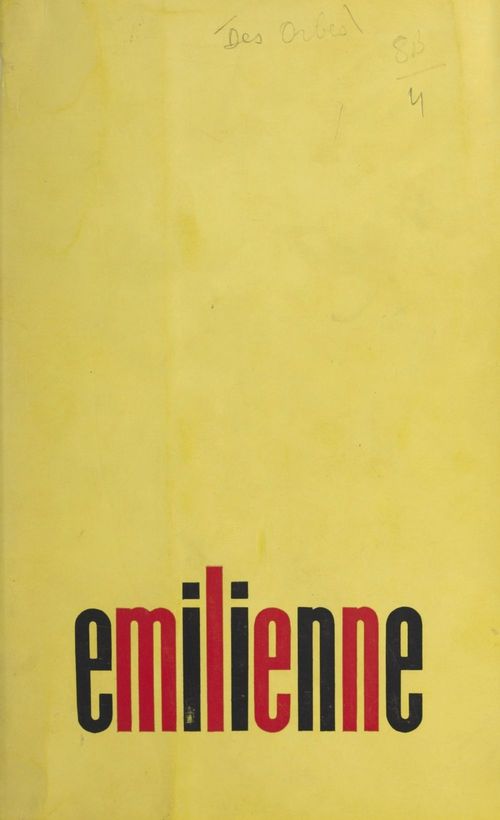 Couverture ebook de Émilienne, de Claude Des Orbes