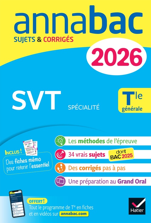 Couverture ebook de Annales du bac 2026 -  Annabac SVT Tle générale (spécialité), de Jean-Claude Hervé, Hélène Hervé