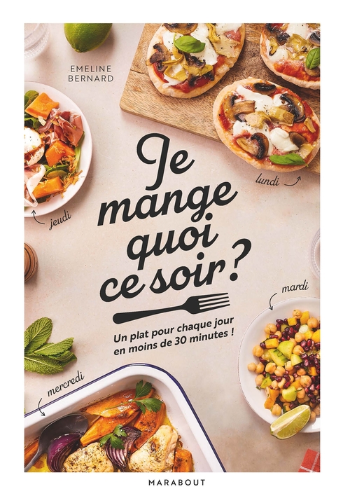 Couverture ebook de Je mange quoi ce soir ?, de Emeline Bernard