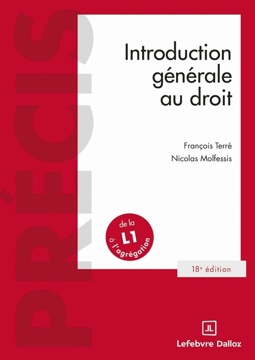 Couverture ebook de Introduction générale au droit 2027 18ed, de François Terré, Nicolas Molfessis