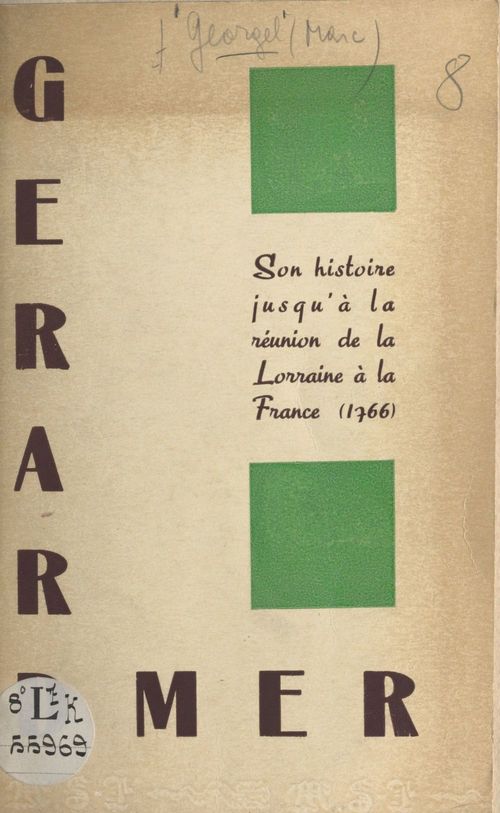 ebook cover of Gérardmer, by Marc Georgel