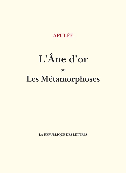 ebook cover of L'Âne d'or ou Les Métamorphoses, by Apulée