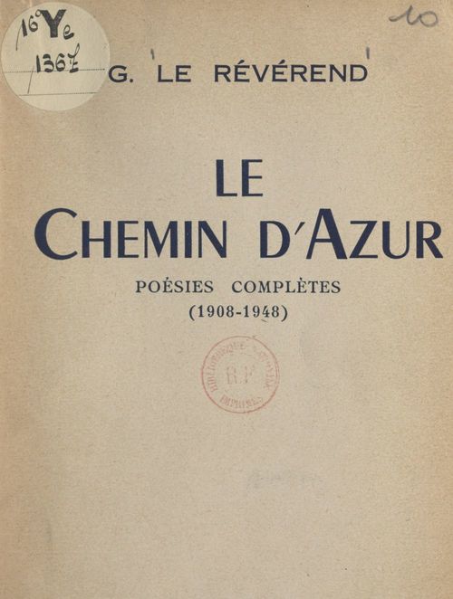 ebook cover of Le chemin d'azur, by Gaston Le Reverend
