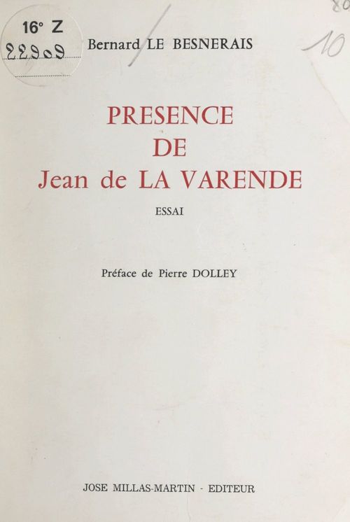 Couverture ebook de Présence de Jean de La Varende, de Bernard Le Besnerais