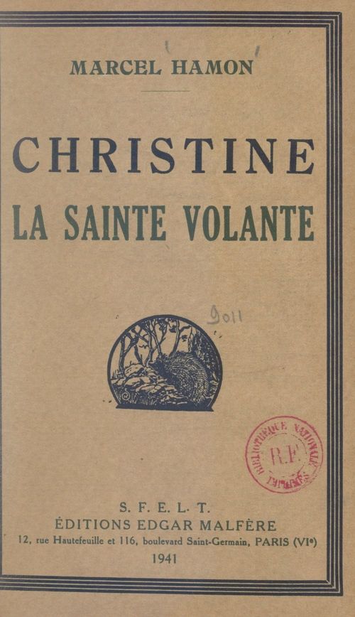 Couverture ebook de Christine, la Sainte volante, de Marcel Hamon