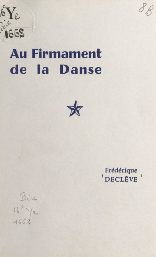 Couverture ebook de Au firmament de la danse, de Frederique Decleve