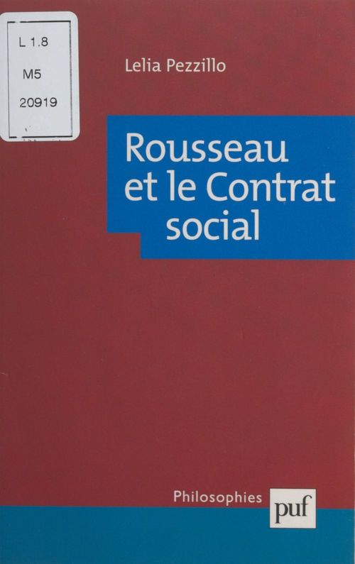 ebook cover of Rousseau et le Contrat social, by Lelia Pezzillo