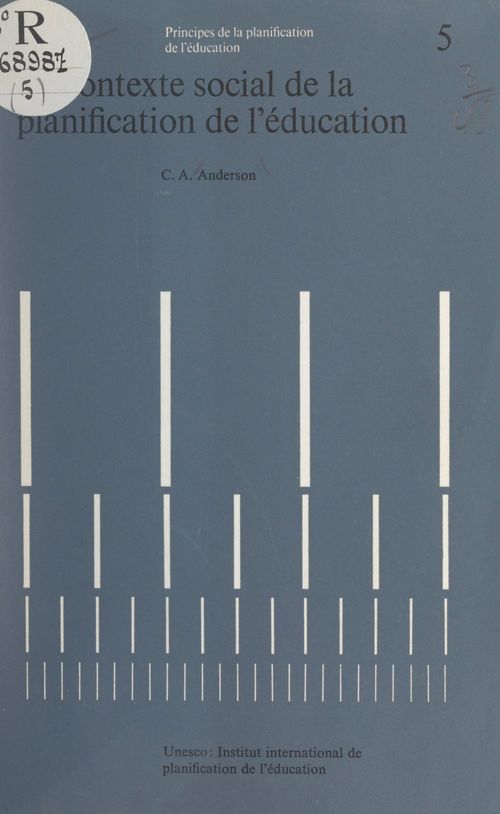 ebook cover of Le contexte social de la planification de l'éducation, by C. Arnold Anderson
