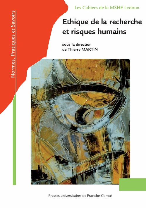 Couverture ebook de Éthique de la recherche et risques humains, de Thierry Martin