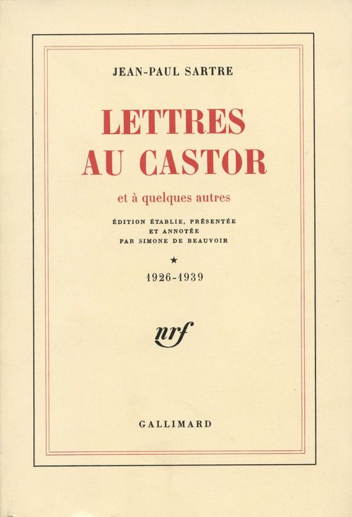 ebook cover of Lettres au Castor et à quelques autres (Tome 1) - 1926-1939, by Jean-Paul Sartre