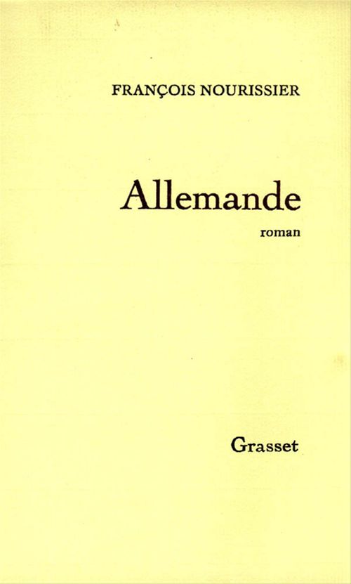 ebook cover of Allemande, by François Nourissier
