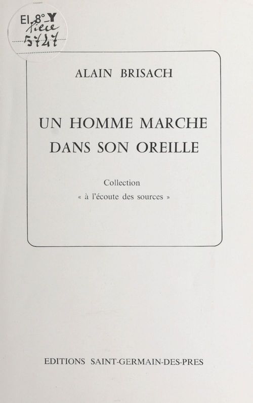 ebook cover of Un homme marche dans son oreille, by Alain Brisach