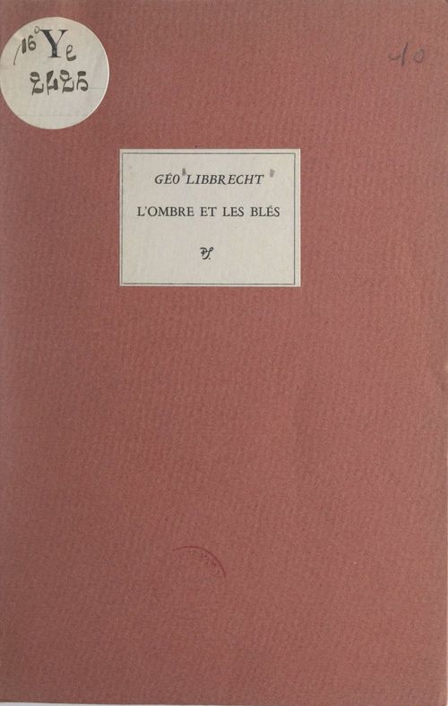 Couverture ebook de L'ombre et les blés, de Geo Libbrecht