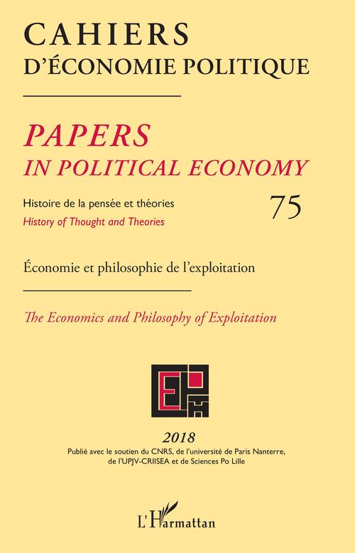 ebook cover of Cahiers d'économie politique 75, by Cahiers d'économie politique