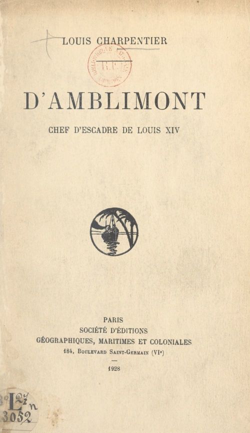 ebook cover of D'Amblimont, chef d'escadre de Louis XIV, by Louis Charpentier