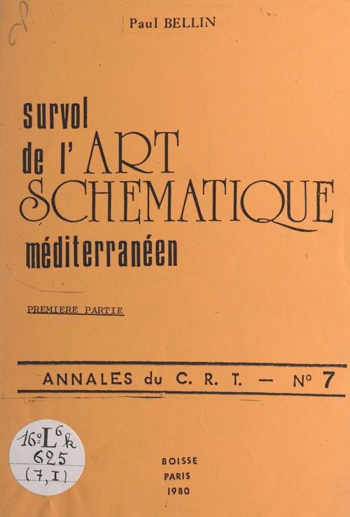 Couverture ebook de Survol de l'art schématique méditerranéen (1), de Paul Bellin