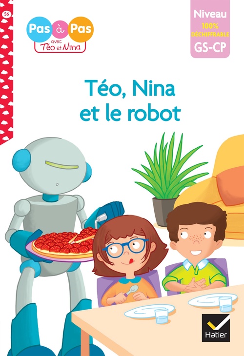 ebook cover of Téo et Nina - premières lectures 100% déchiffrable - Téo et Nina et le robot, by Isabelle Chavigny, Marie-Hélène Van Tilbeurgh