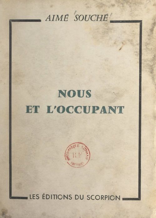 ebook cover of Nous et l'occupant, by Aime Souche