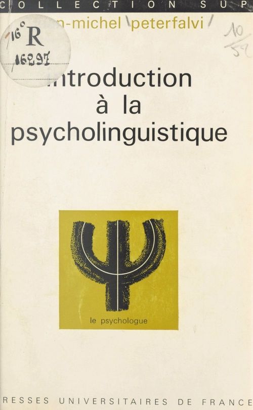 ebook cover of Introduction à la psycholinguistique, by Jean-Michel Peterfalvi