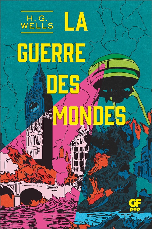 ebook cover of La Guerre des mondes, by H. G. Wells