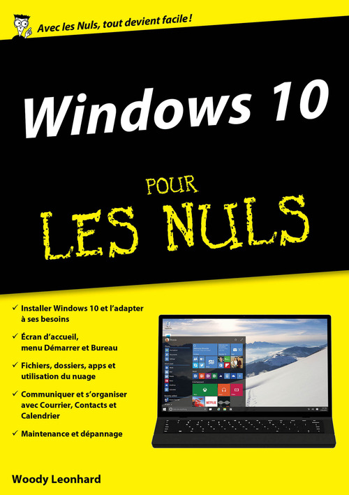 Couverture ebook de Windows 10, Mégapoche Pour les Nuls, de Woody Leonhard
