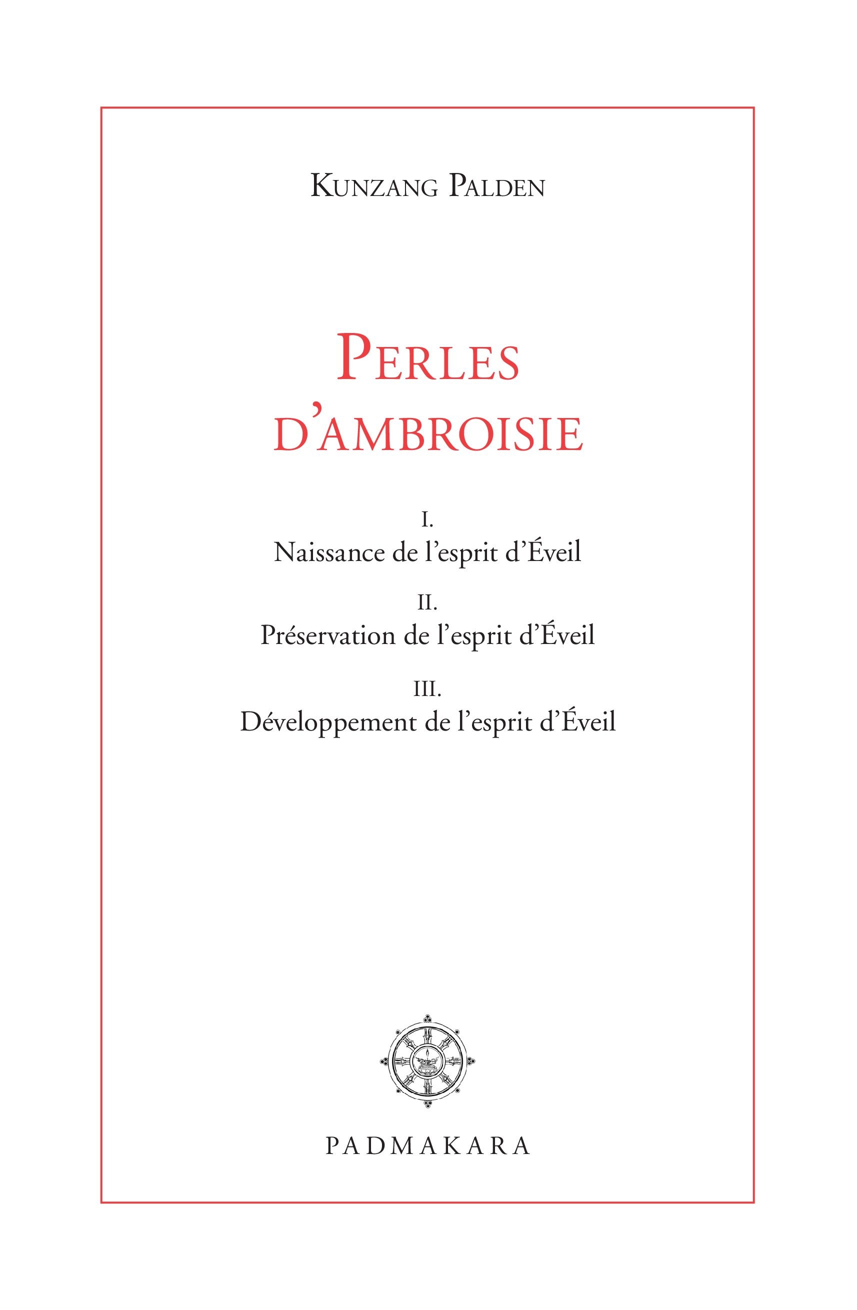 Couverture ebook de Perles d'ambroisie, de Kunzang Palden