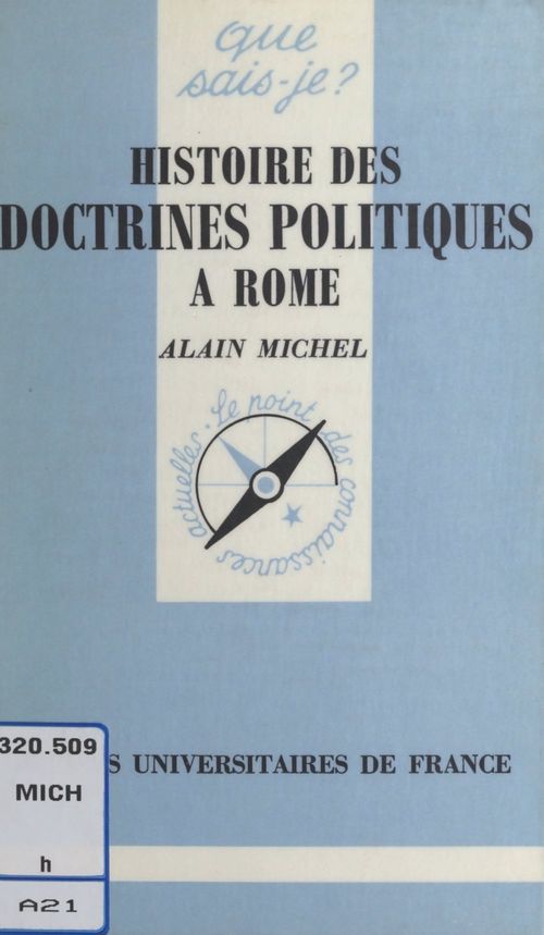 ebook cover of Histoire des doctrines politiques à Rome, by Michel-ange