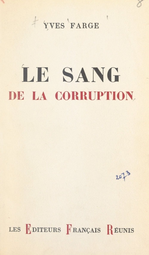 Couverture ebook de Le sang de la corruption, de Yves Farge