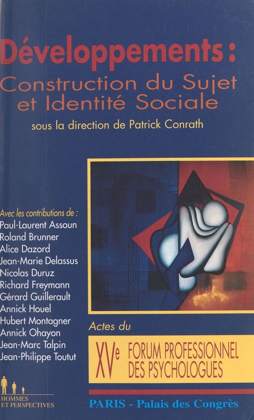 Couverture ebook de Développements : Construction du sujet et identité sociale, de Collectif