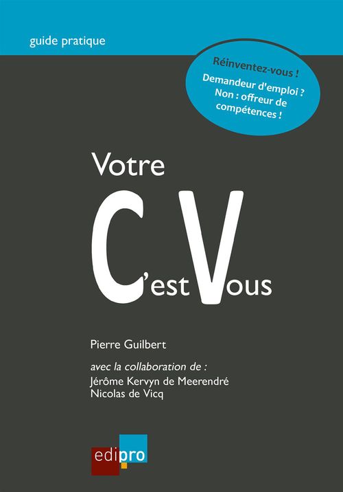 Couverture ebook de Votre CV c'est vous, de Pierre Guilbert