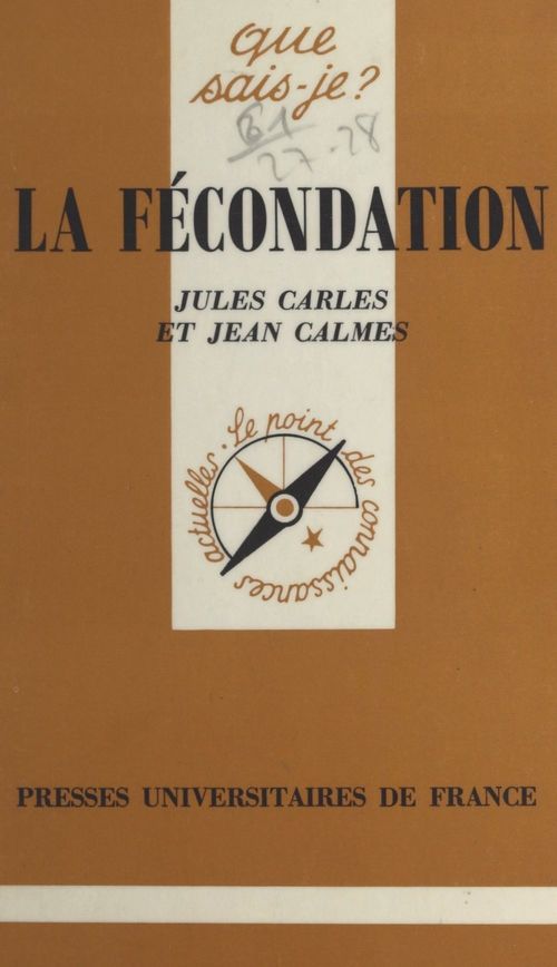 Couverture ebook de La fécondation, de Jules Carles, Jean Calmes