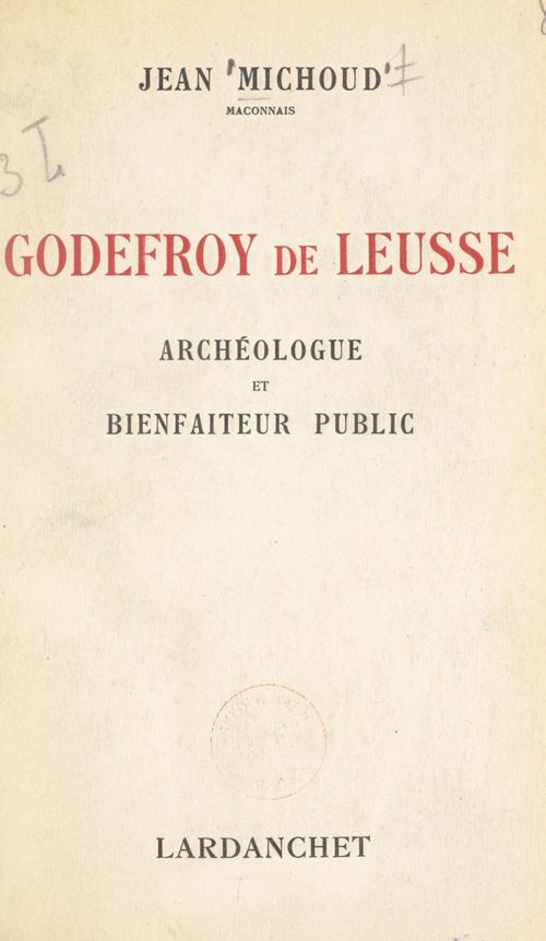 ebook cover of Godefroy de Leusse, by Jean Michoud