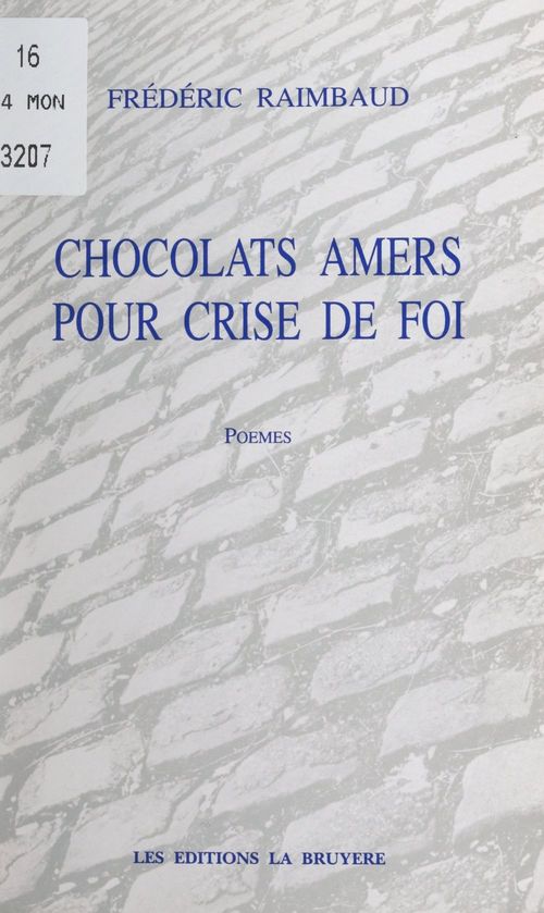 Couverture ebook de Chocolats amers pour crise de foi, de Frederic Raimbaud