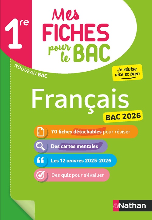 ebook cover of Mes fiches pour le bac Français 1re, by Delphine Fradet
