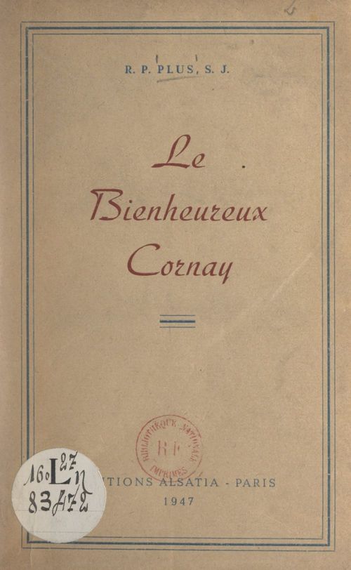 ebook cover of Le bienheureux Jean-Charles Cornay, by Raoul Plus