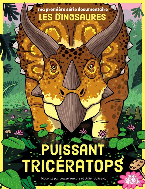 Couverture ebook de Puissant Tricératops, de Sandra Laboucarie