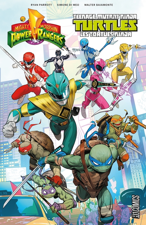 Couverture ebook de Power Rangers & Tortues Ninja, T1 : Power Rangers & Tortues Ninja T1, de Simone Di meo, Ryan Parrott