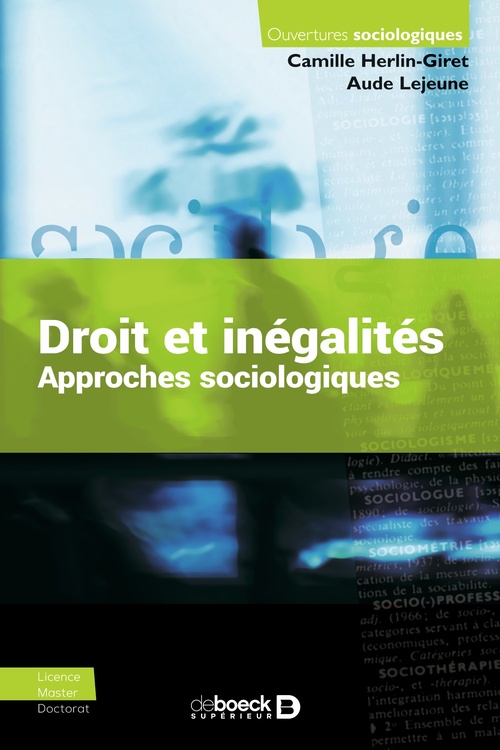 ebook cover of Sociologie du droit et des inégalités, by Camille Herlin-Giret, Aude Lejeune