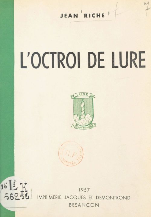 ebook cover of L'octroi de Lure, by Jean Riche