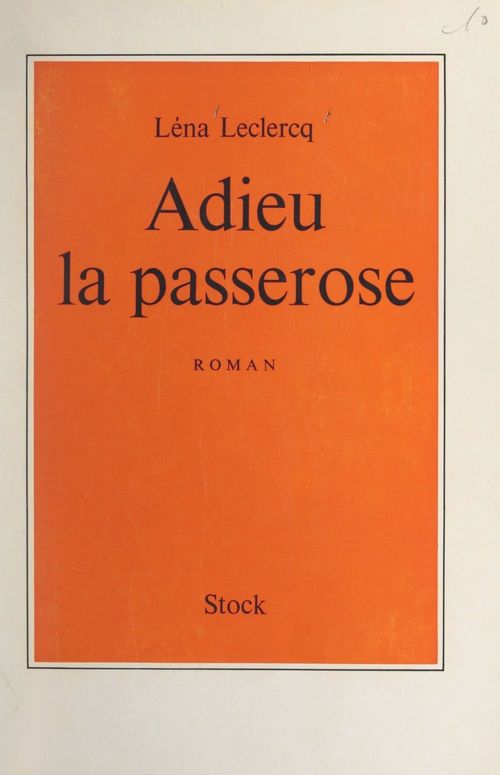Couverture ebook de Adieu, la passerose, de Lena Leclercq