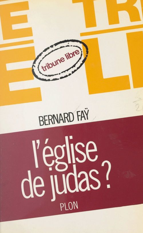 Couverture ebook de L'église de Judas ?, de Bernard Faÿ