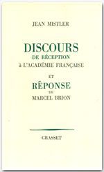 ebook cover of Discours de réception à l'Académie française, by Jean Mistler
