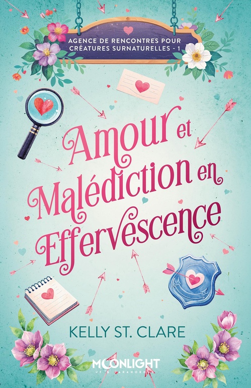 Couverture ebook de Amour et malédiction en effervescence, de Kelly St. Clare