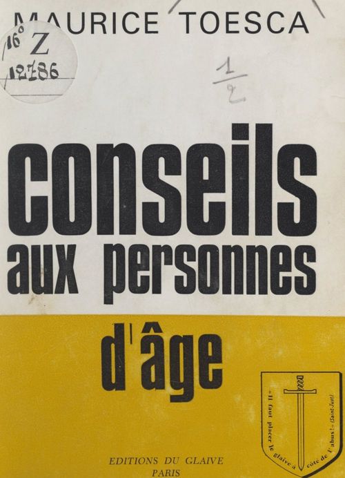 Couverture ebook de Conseils aux personnes d'âge, de Maurice Toesca
