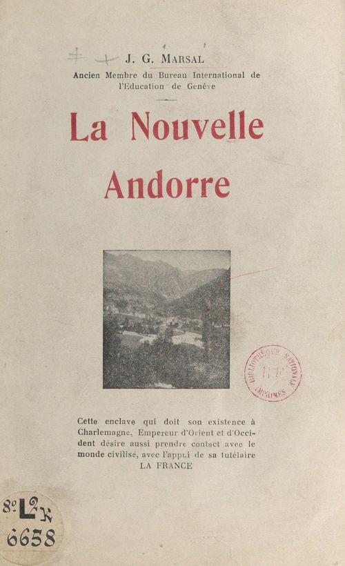 Couverture ebook de La nouvelle Andorre, de J.-G. Marsal