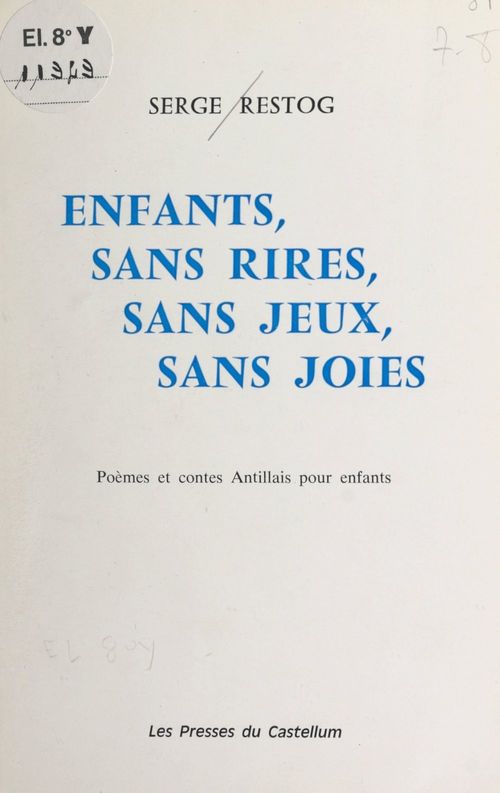 Couverture ebook de Enfants, sans rires, sans jeux, sans joies, de Serge Restog